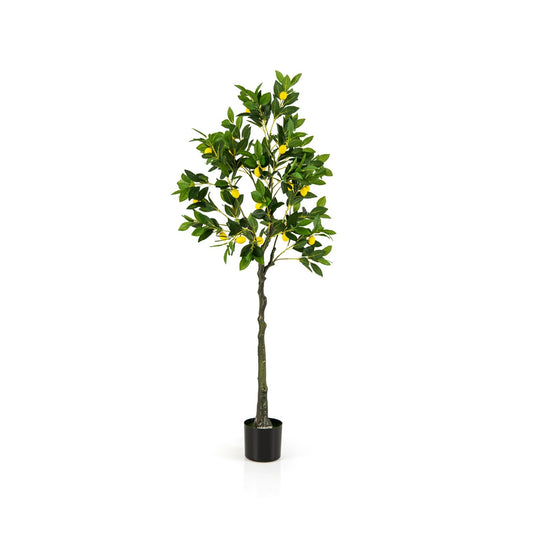 Artificial Lemon Tree 2.6/4/5.2 Feet Tall Fake Lemon Plant wuth Lemon Fruits-5.2 ft Faux Plants   at Gallery Canada