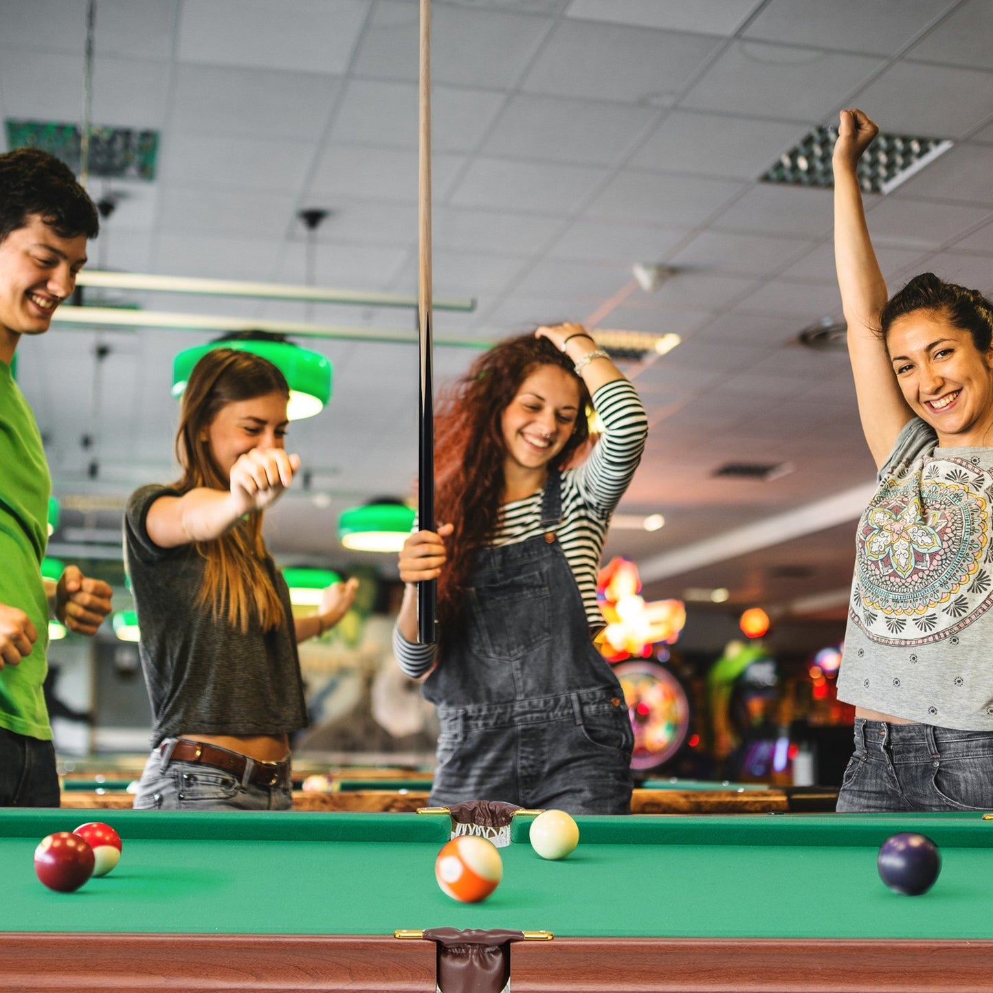 Folding Portable Billiards Table Game Set with Adjustable Foot Levelers, Multicolor Game Room   at Gallery Canada