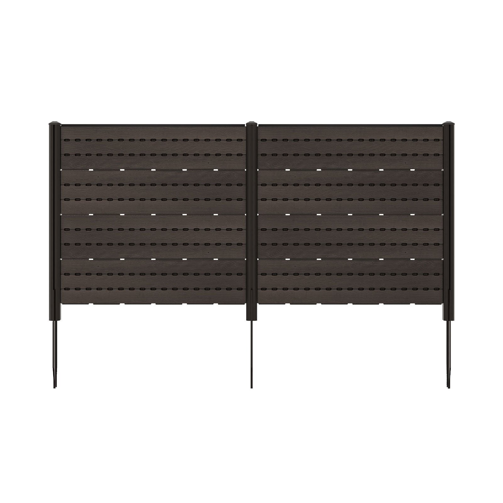 Outdoor Privacy Fence Screen with 5 Ground Stakes for Garden Yard Patio, Brown    at Gallery Canada