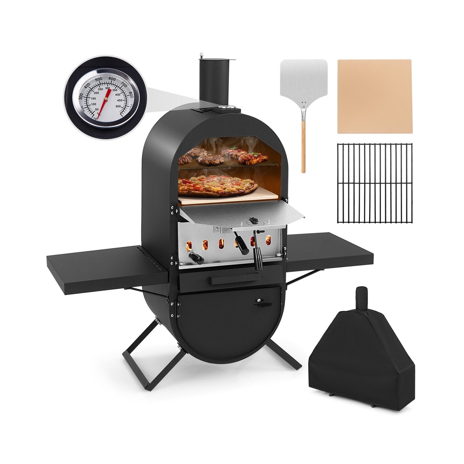 Outdoor Pizza Oven with 600D Oxford Fabric Cover  12