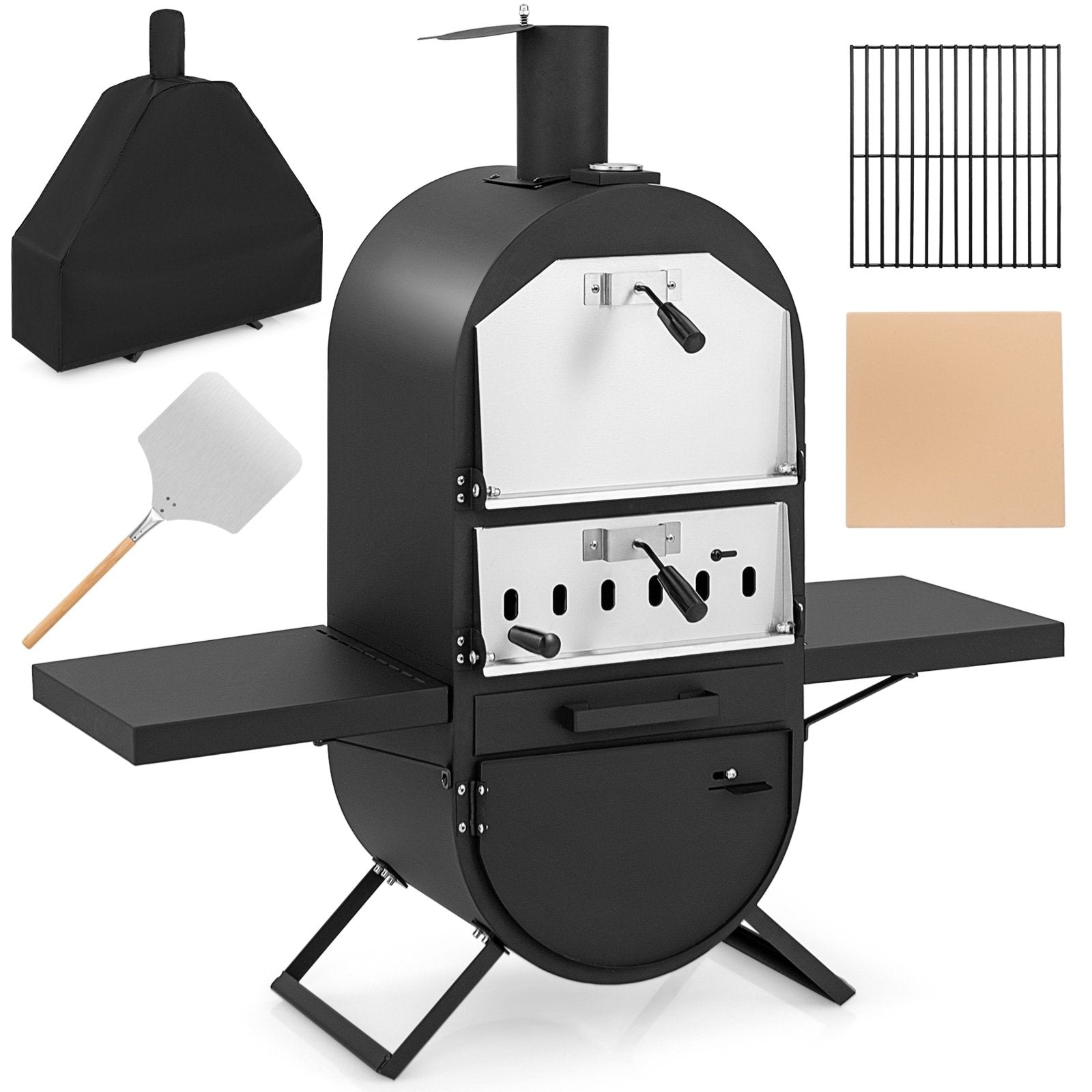 Outdoor Pizza Oven with 600D Oxford Fabric Cover  12