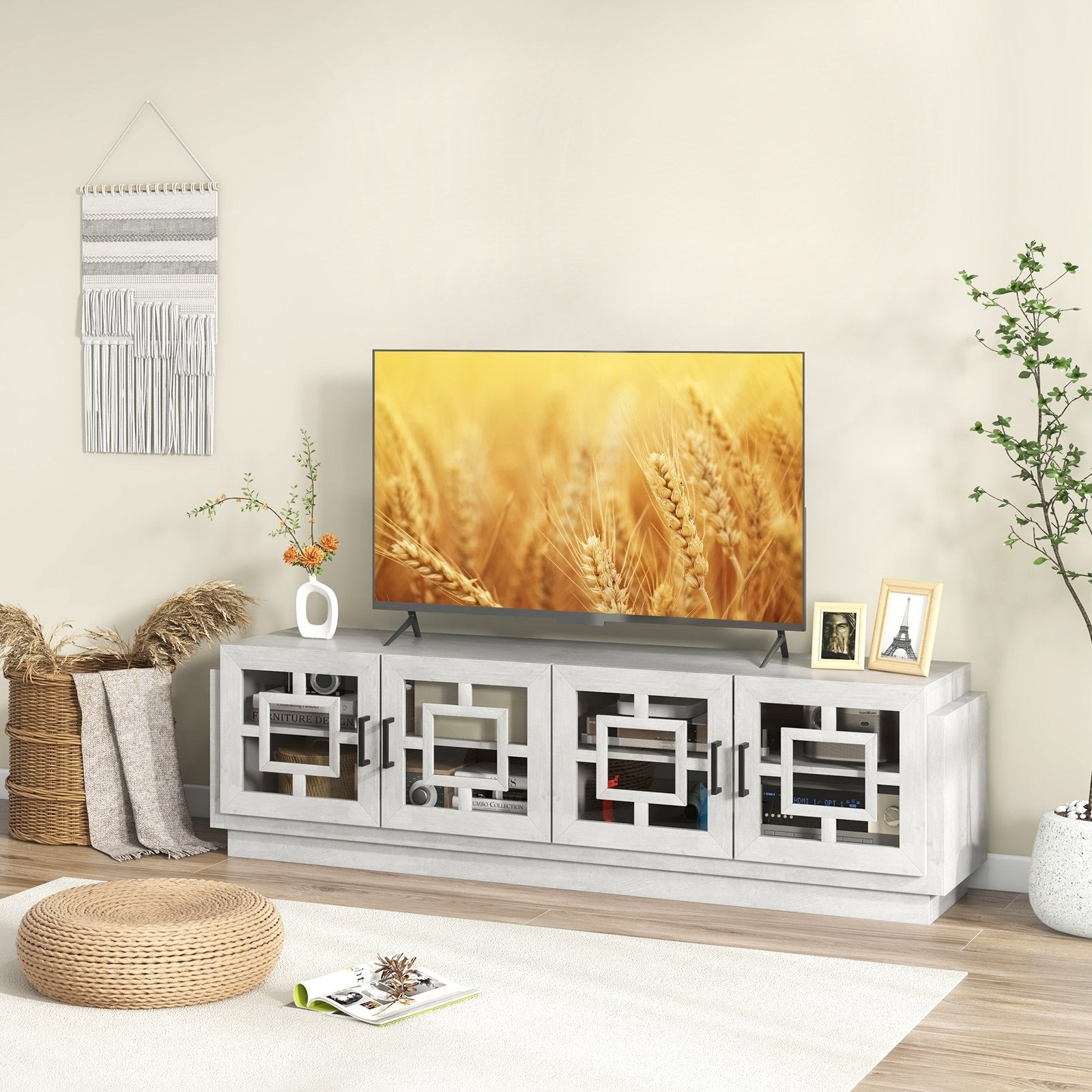 4-Door TV Stand for TVs up to 75