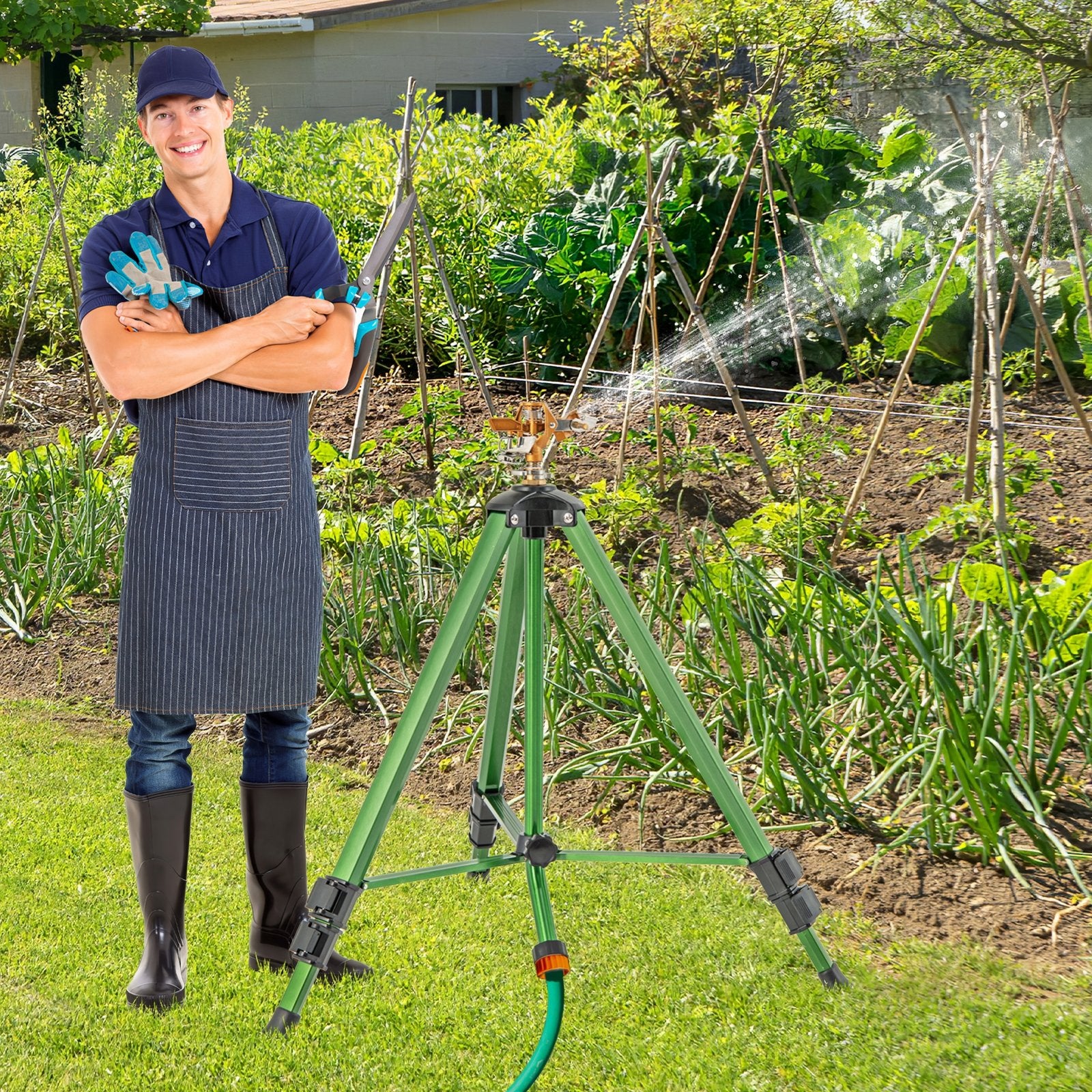 Impact Sprinkler on Tripod Base Set of 2 with 360 Degree Rotation-L, Green Watering & Irrigation   at Gallery Canada