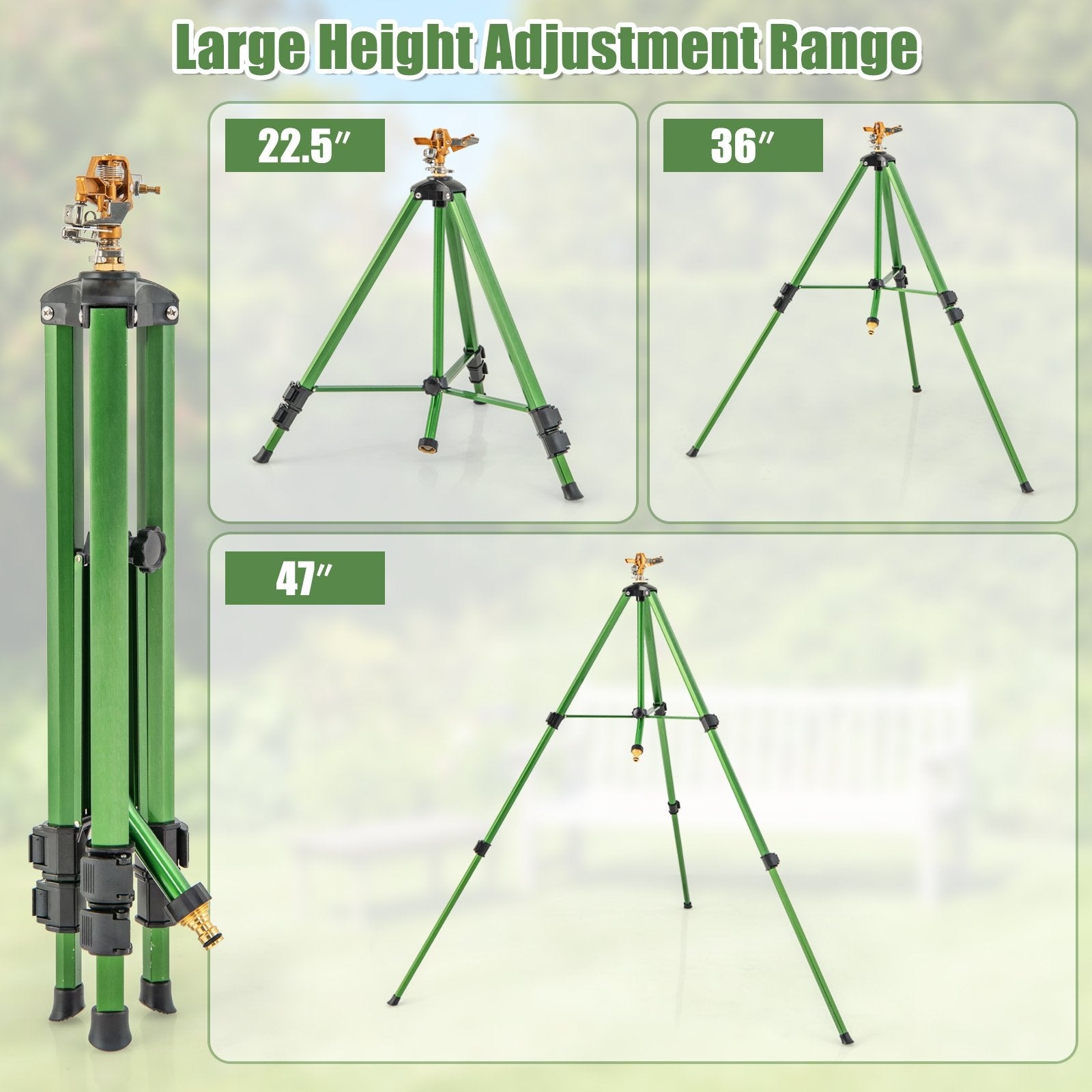 Impact Sprinkler on Tripod Base Set of 2 with 360 Degree Rotation-L, Green Watering & Irrigation   at Gallery Canada