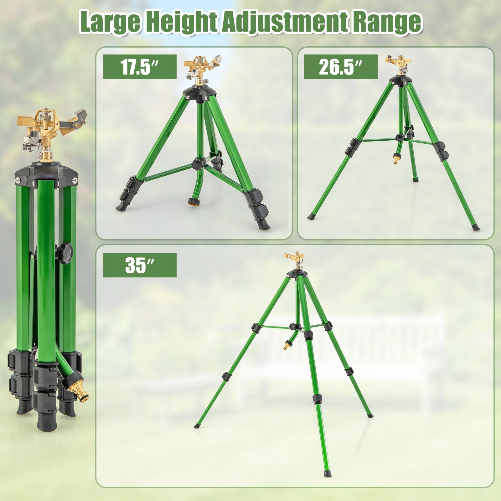 Impact Sprinkler on Tripod Base Set of 2 with 360 Degree Rotation-S, Green Watering & Irrigation   at Gallery Canada