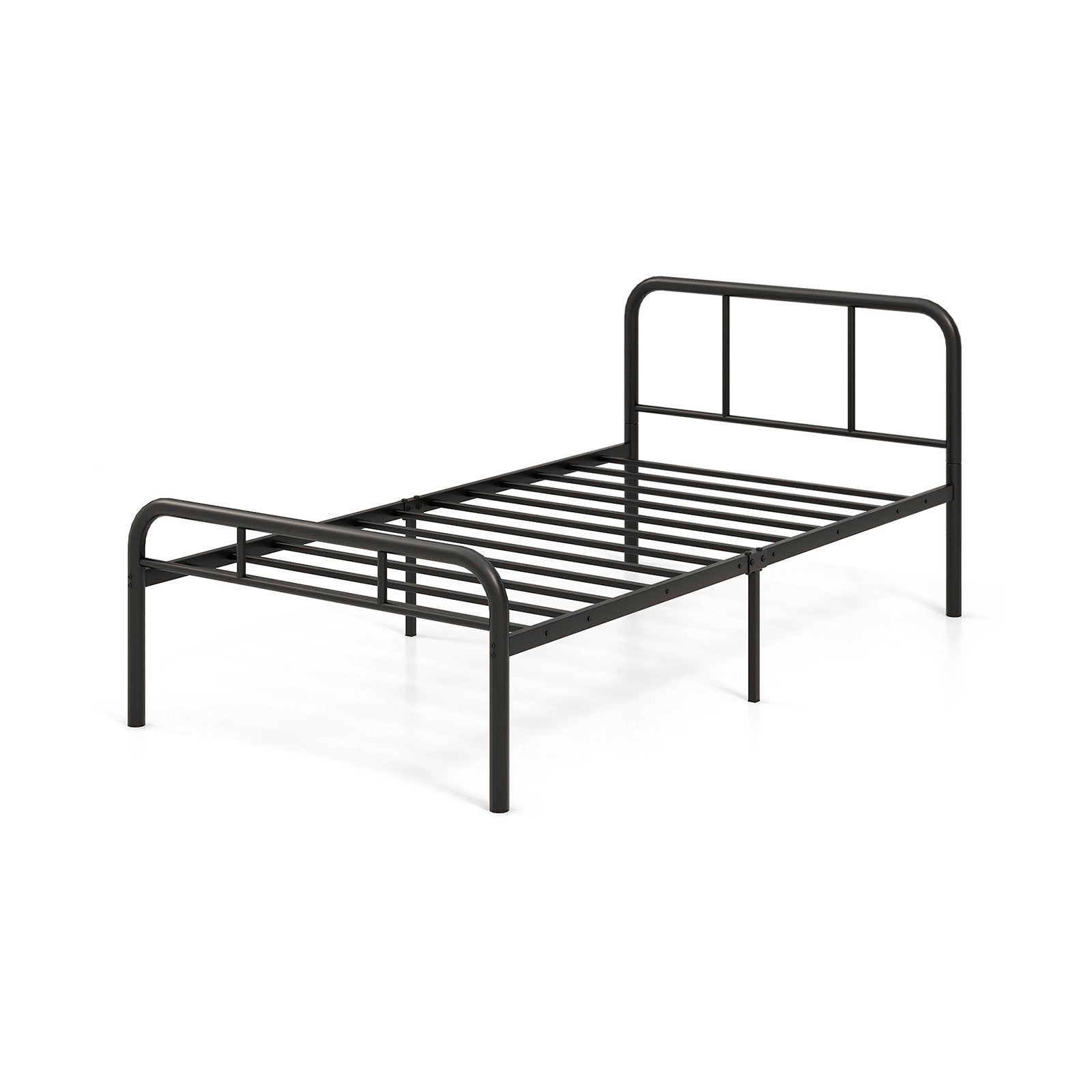 Modern Metal Platform Bed with Headboard and Footboard, Black Beds & Bed Frames   at Gallery Canada