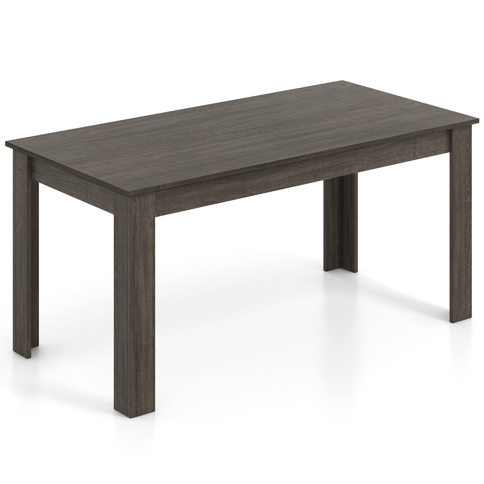 63 Inch Rectangular Modern Dining Kitchen Table, Gray Dining Tables   at Gallery Canada