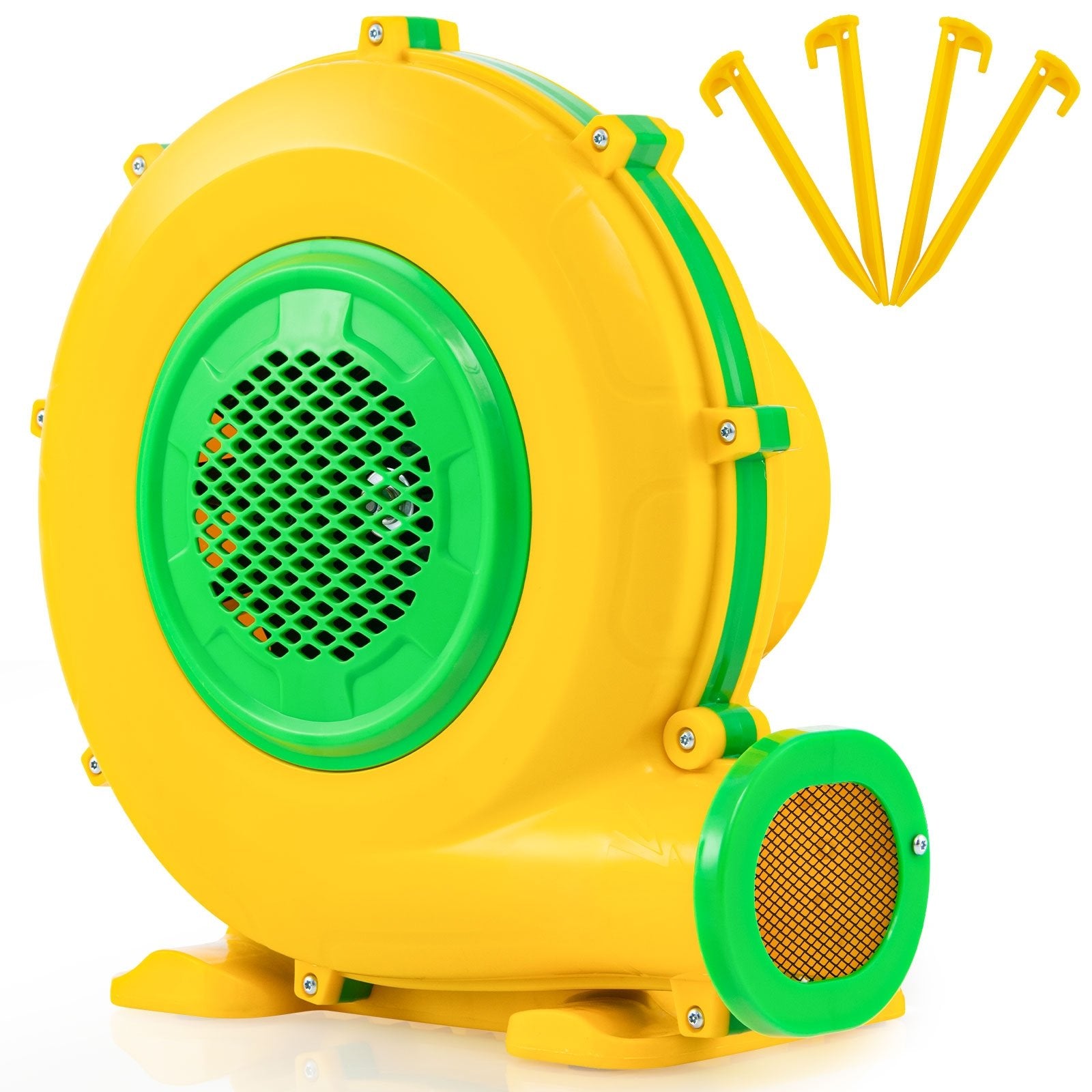950W Air Blower Air Pump Fan with Convenient Handle and Ground Stakes-950W, Yellow Air Blowers Yellow at Gallery Canada