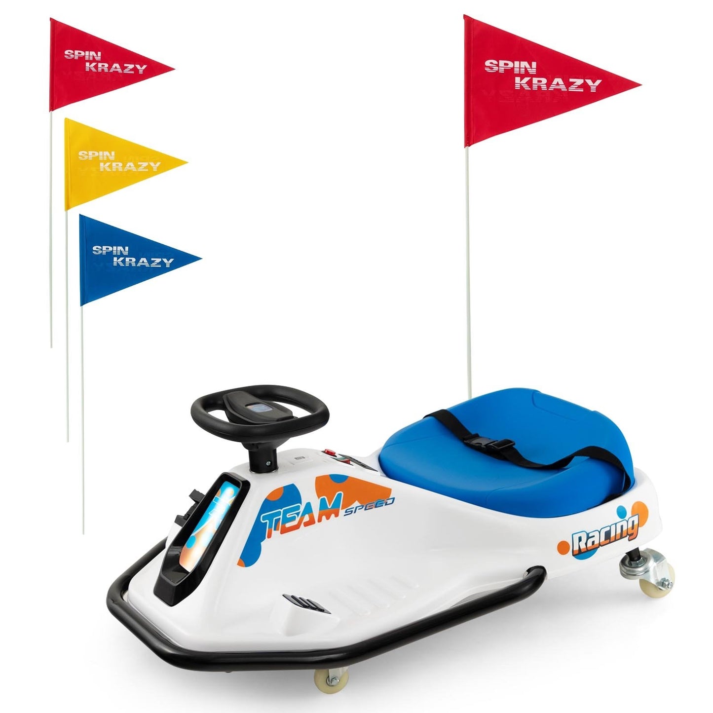 24V Electric Drifting Go Kart for Kids with 360° Spin Wireless Connection, Navy - Gallery Canada