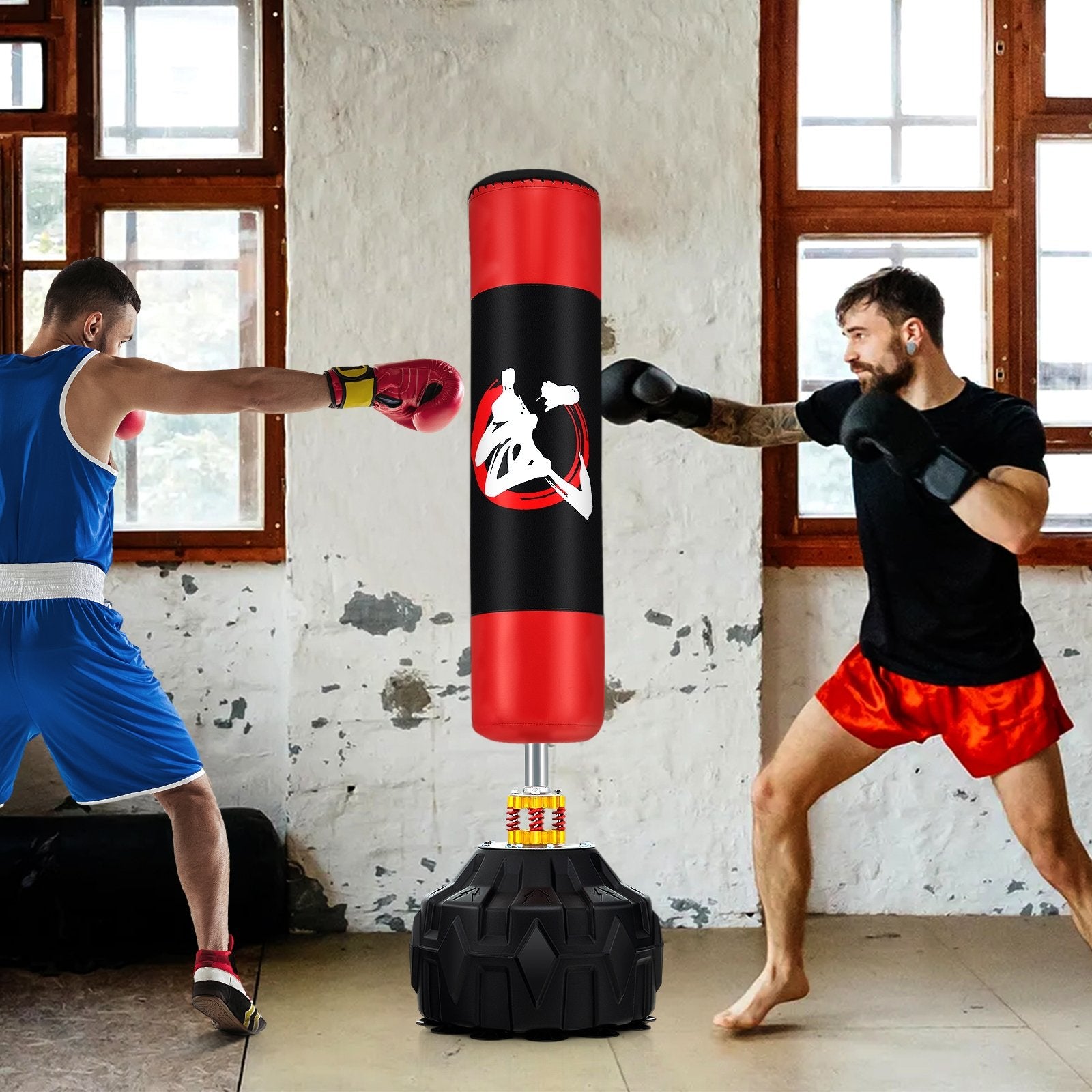 70 Inch Freestanding Punching Bag with Fillable Base 12 Suction Cups and Shock Absorbers Boxing & Martial Arts   at Gallery Canada