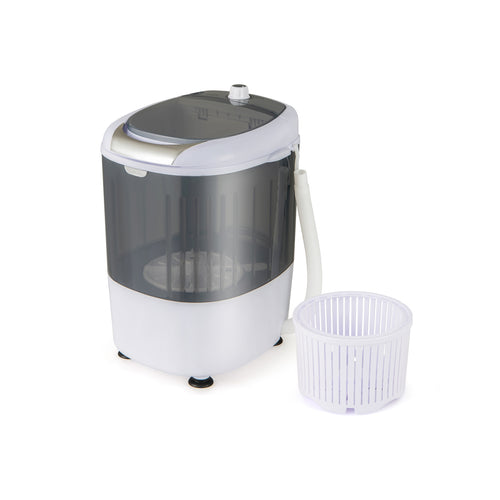 Portable Mini Washing Machine Semi-Automatic Washer and Spinner Combo with Single Tub, Gray