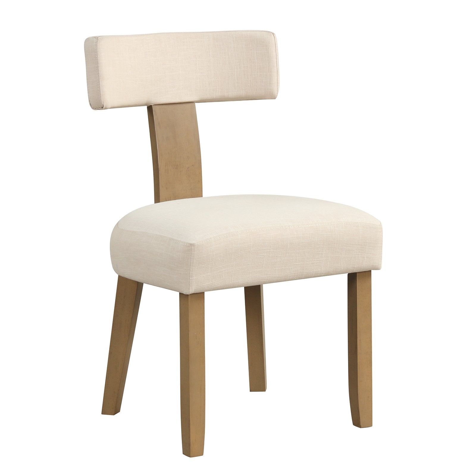 Dining Chairs Set of 2 with Curved Backrest Padded Seat, Beige Dining Chairs   at Gallery Canada