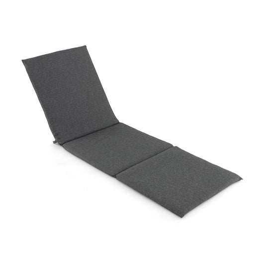 Outdoor Chaise Lounge Cushion Patio Furniture Folding Pad with Fixing Straps, Dark Gray Outdoor Furniture Accessories Dark Gray  at Gallery Canada