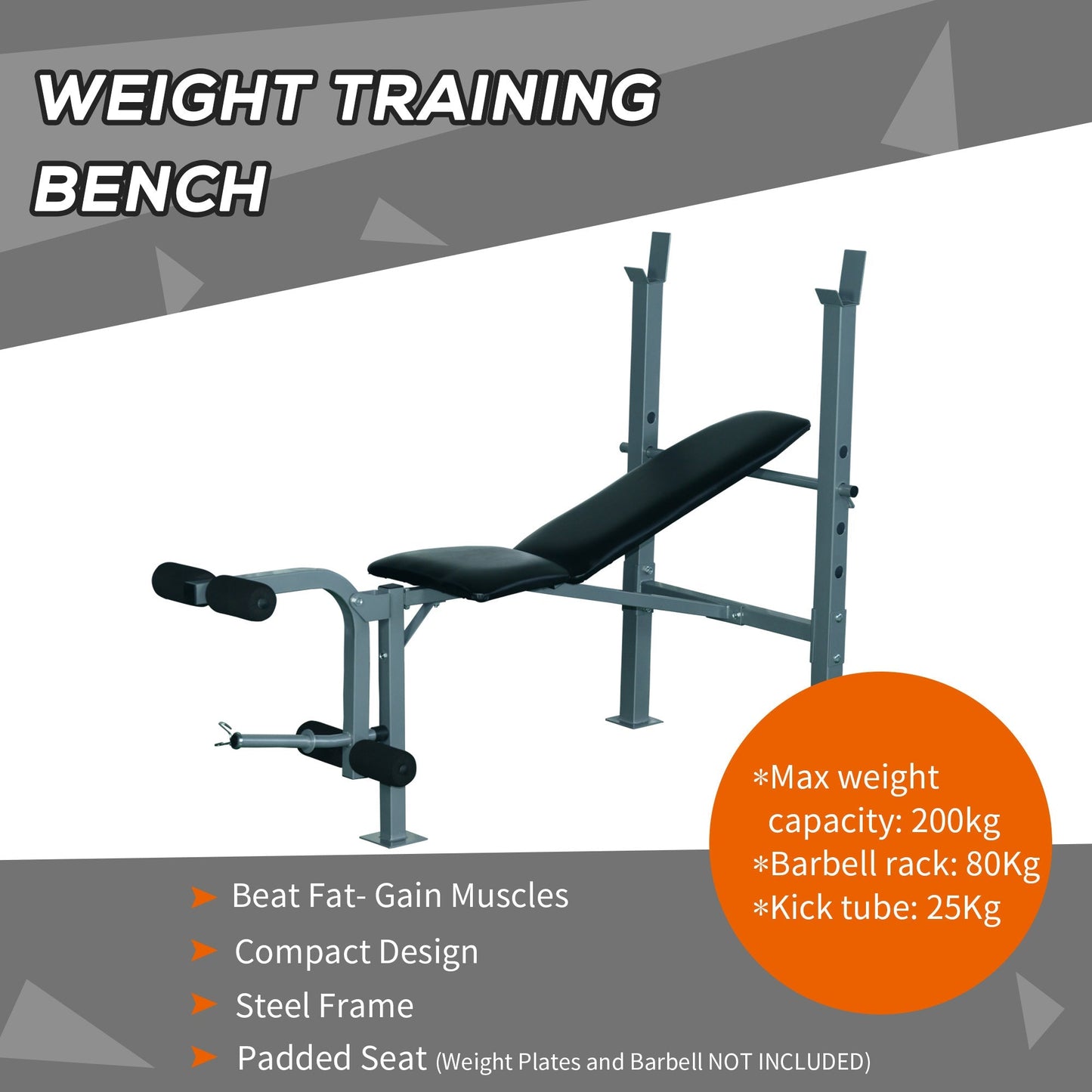 Incline Decline Weight Bench with Leg Extension and Barbell Rack, Adjustable Bench Press Weight Lifting Bench Weight Benches   at Gallery Canada