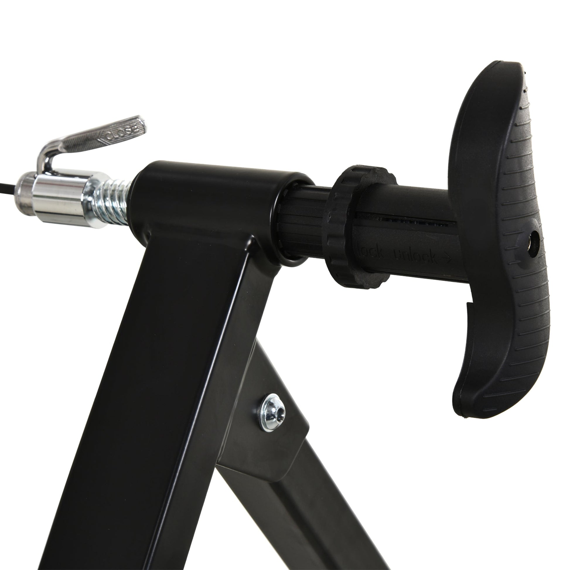 Indoor Bike Trainer Magnetic Bicycle Stand with Quick Release Skewer, 5 Levels Resistance, Black Bike Trainer Stands   at Gallery Canada