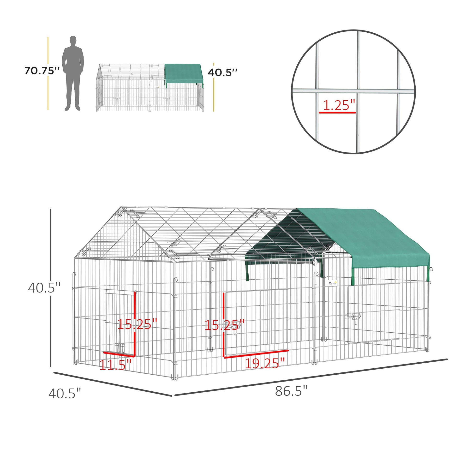 Metal Indoor Ferret Cage, Outdoor Dog Kennel, Small Animal Playpen, Green Houses & Habitats   at Gallery Canada