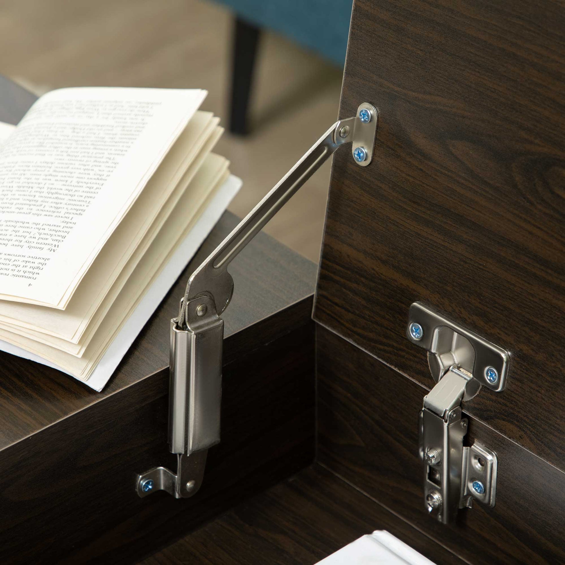 Industrial Coffee Table with Flip Top, Center Table with Storage Shelf and Steel Frame for Living Room, Coffee Coffee Tables   at Gallery Canada