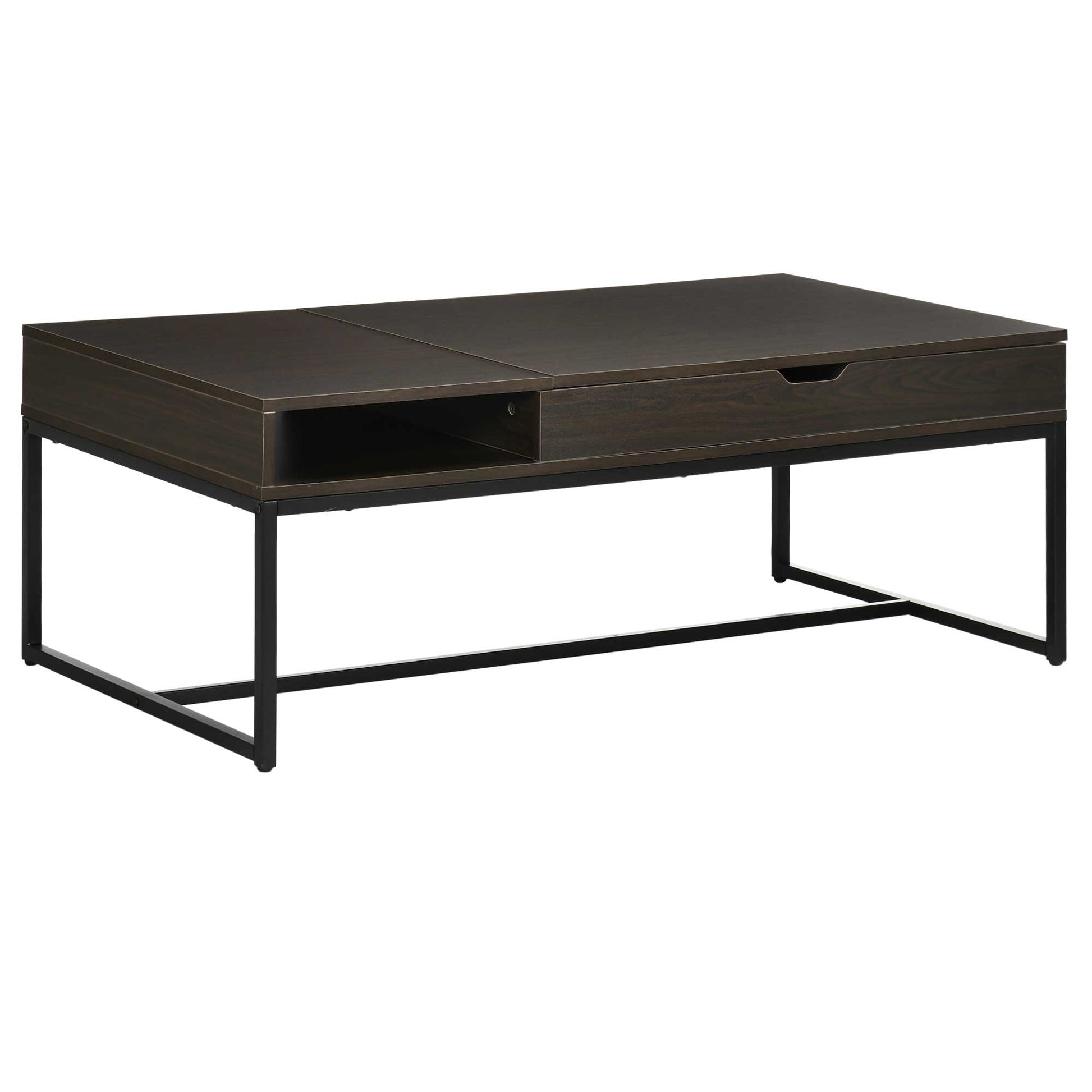 Industrial Coffee Table with Flip Top, Center Table with Storage Shelf and Steel Frame for Living Room, Coffee Coffee Tables Coffee  at Gallery Canada