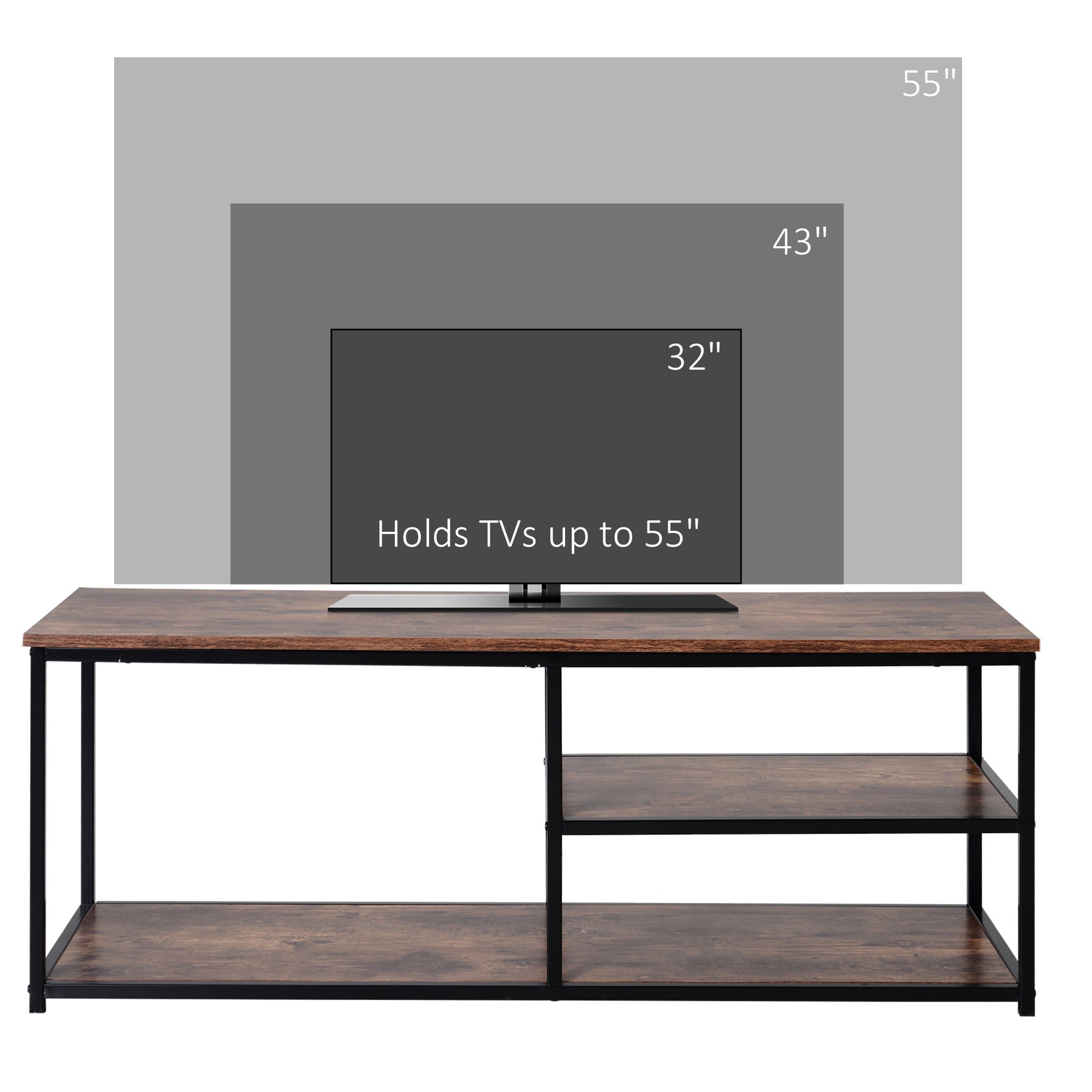 Industrial TV stand for TVs up to 55