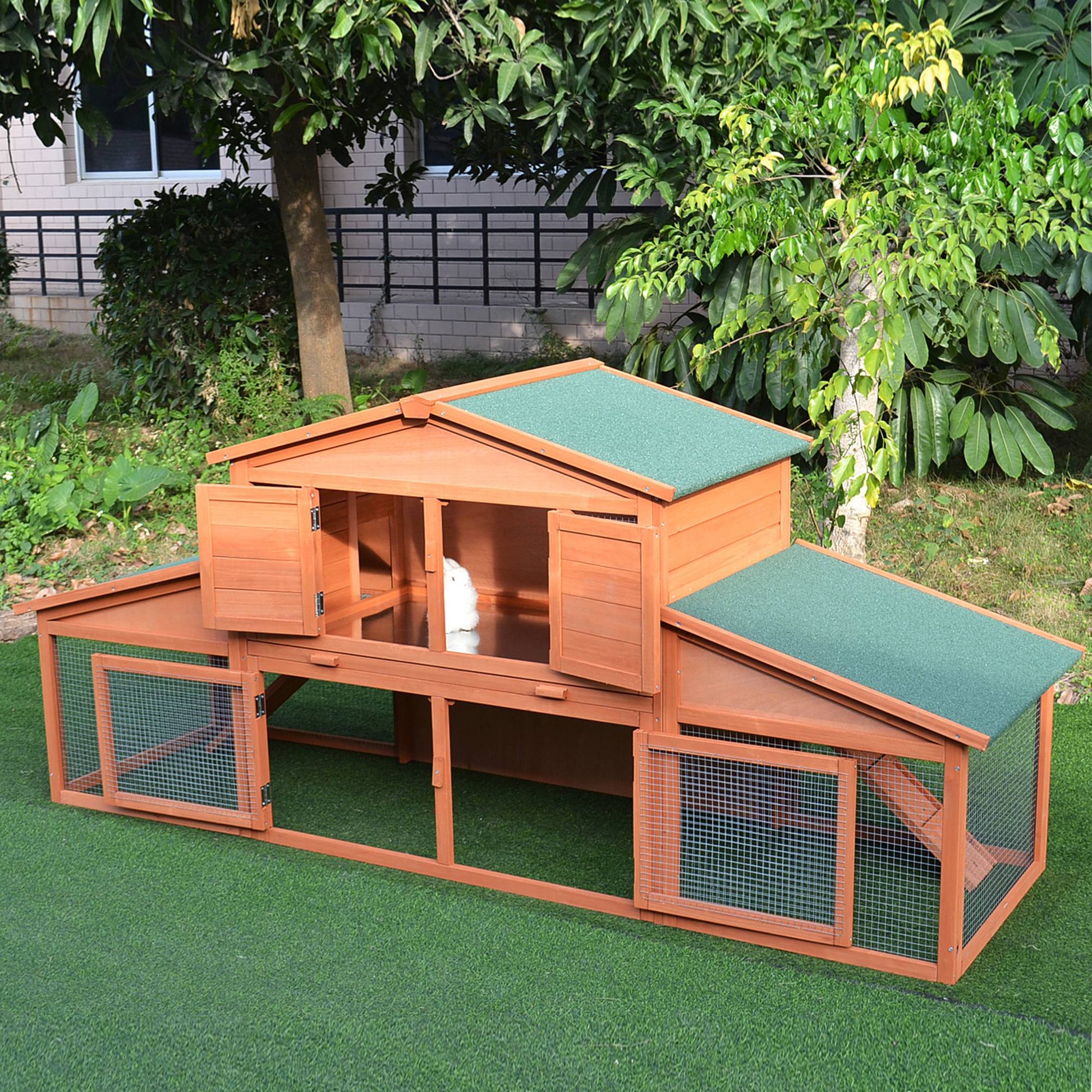 Deluxe Large Rabbit Hutch Small Animal House Portable Large Outdoor with Run Box Rabbit Hutch   at Gallery Canada