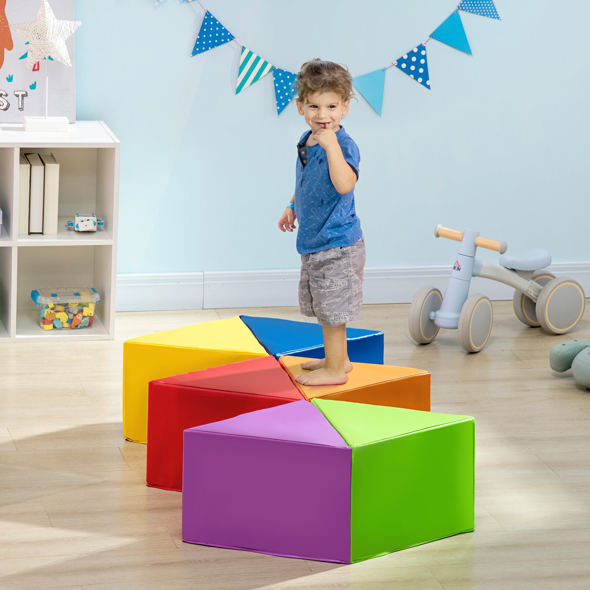 Foam Play Set, 2-Piece Kids Crawl and Climb Activity Soft Play Set, Freely-assembled Indoor Active Play for Babies Baby Gym & Playmats at Gallery Canada