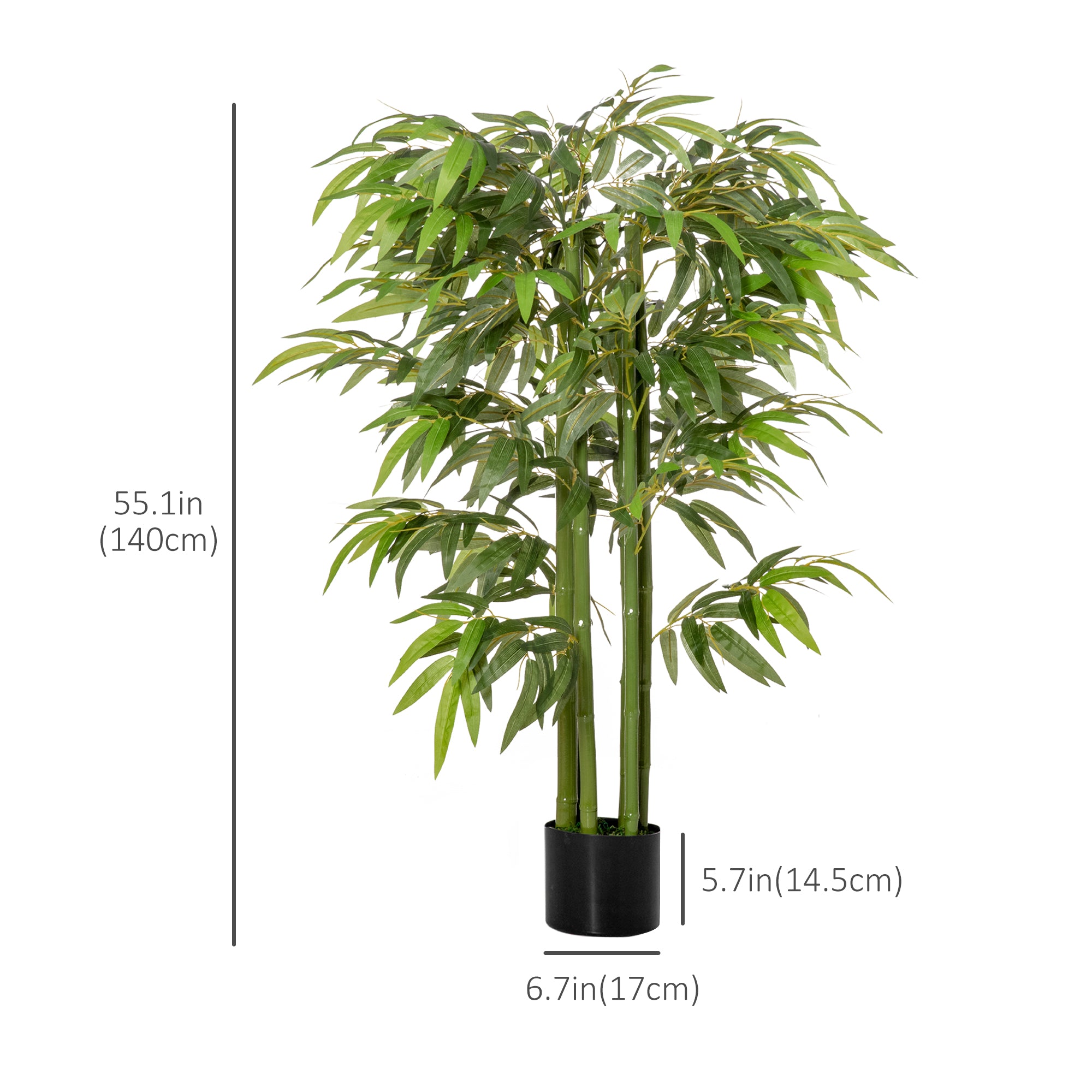 Set of 2 4.5FT Artificial Bamboo Tree Faux Decorative Plant in Nursery Pot for Indoor Outdoor Décor Artificial Trees   at Gallery Canada