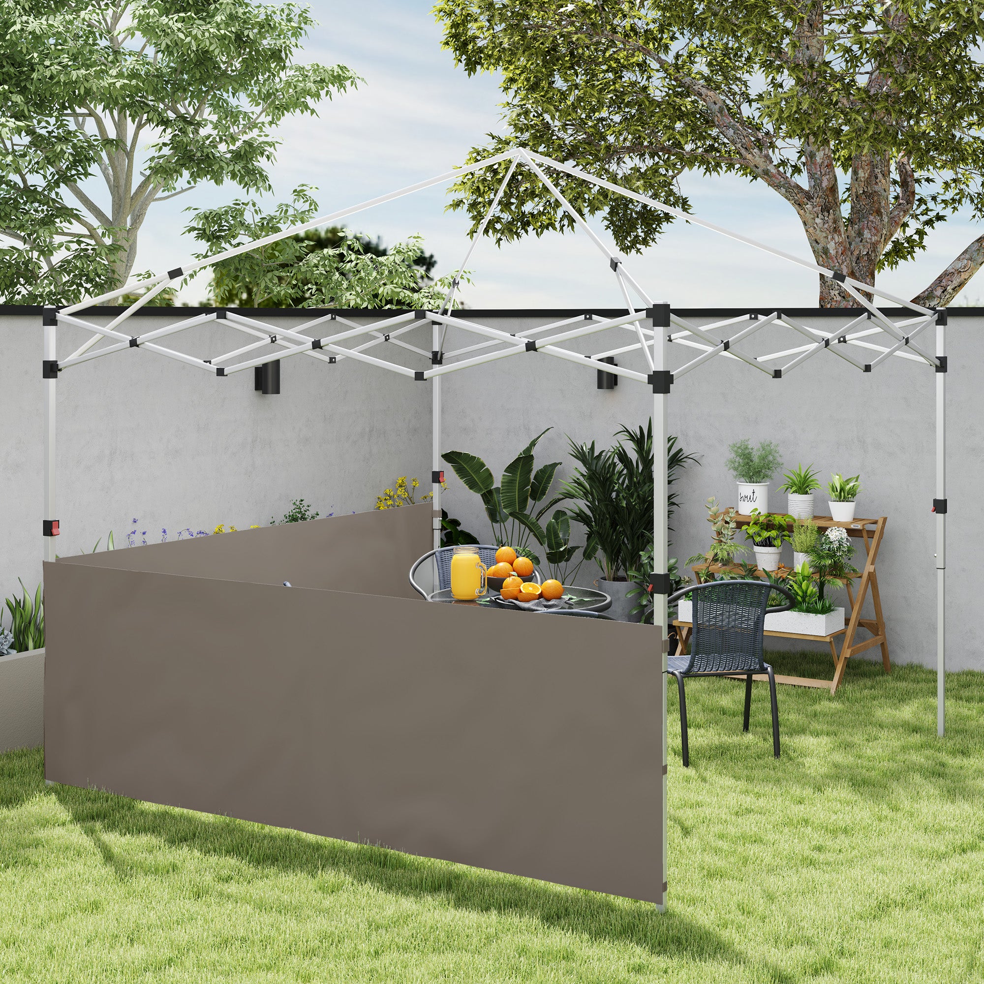 Canopy Sidewalls for 10' x 10' or 10' x 20' Pop up Canopy, 2 PCS Canopy Half Walls Only, Grey Gazebo Sidewalls at Gallery Canada