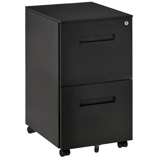File Cabinet, Vertical Filing Cabinet with Adjustable Partition for A4 Letter Size, Lockable for Office, Black - Gallery Canada