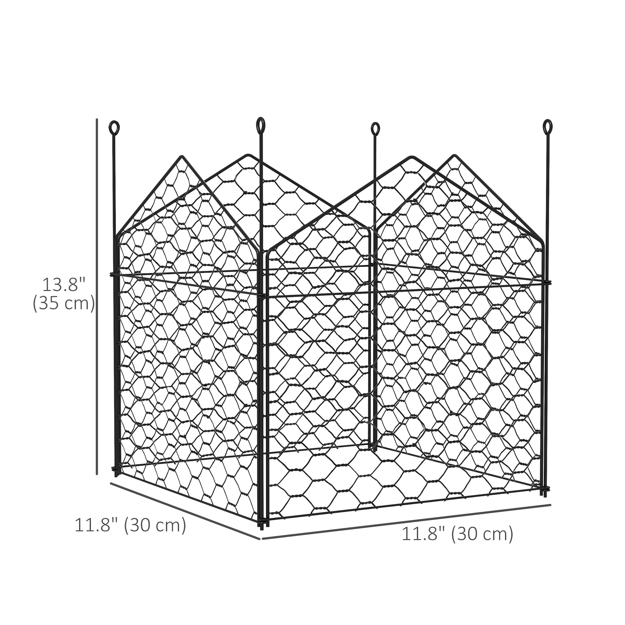 4 Pack Garden Cloches for Plants, 12