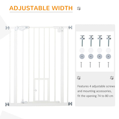 36" Easy Open Indoor Dog Gates for Doorways, House, Stair - White Houses, Kennels & Pens   at Gallery Canada