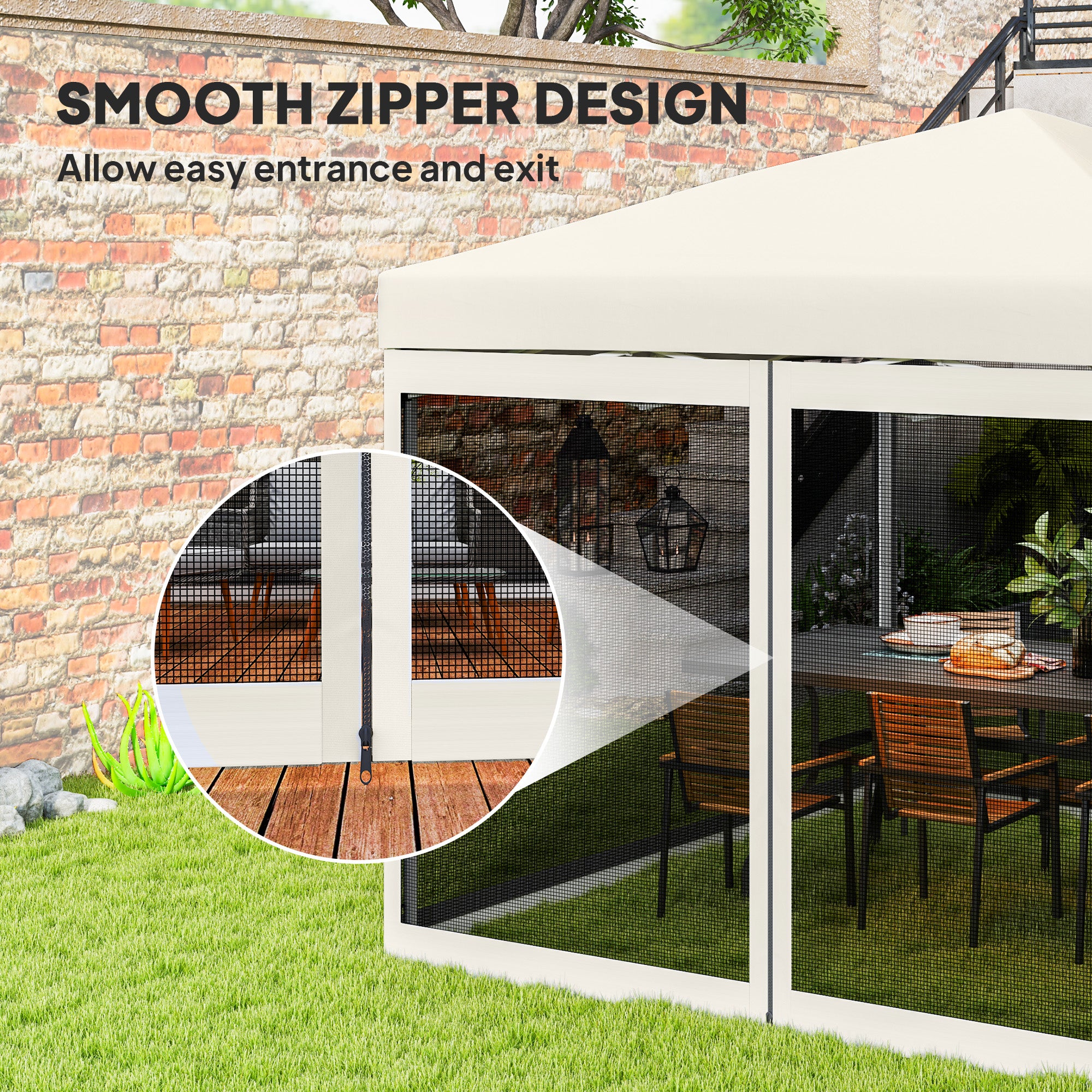 Gazebo Mosquito Netting, Replacement Mosquito Netting with Zippers for 10' x 10' Pop-Up Canopy Tent (Mosquito Net Only) Gazebo Sidewalls at Gallery Canada