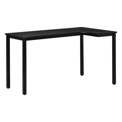 L-Shaped Desk, 57 Inch Corner Desk, Computer Table, Writing Workstation for Home Office with Cable Management, Black Writing Desks Black  at Gallery Canada