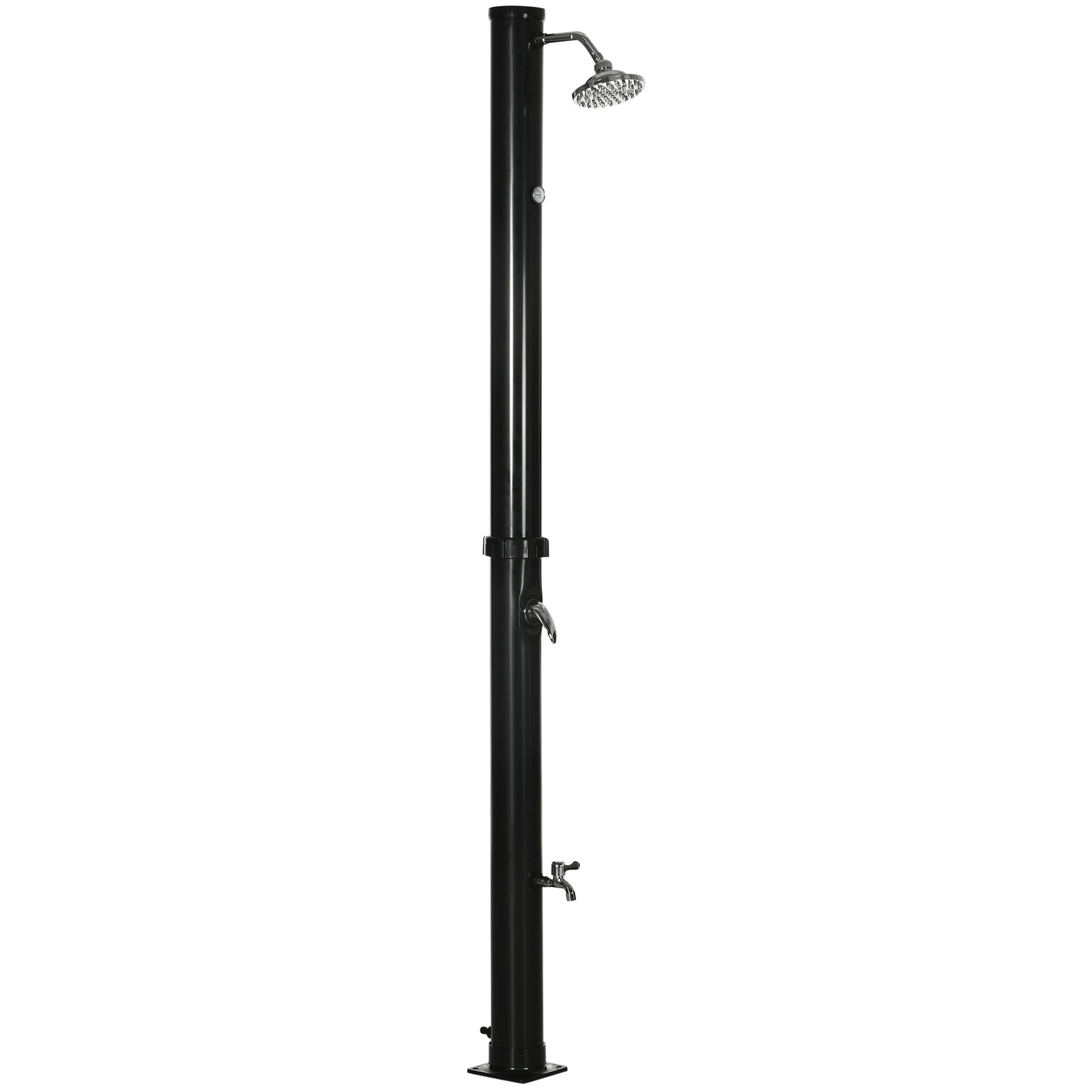 5.3 Gallons Solar Shower with Rotating Rainfall, Temperature Adjustment, 2 Section Outdoor Shower for Backyard, Black Outdoor Swimming Pools & Hot Tubs at Gallery Canada