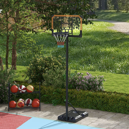 6-7ft Basketball Hoop, Freestanding Basketball System with 18" Shatterproof Backboard and Weighted Base Basketball   at Gallery Canada