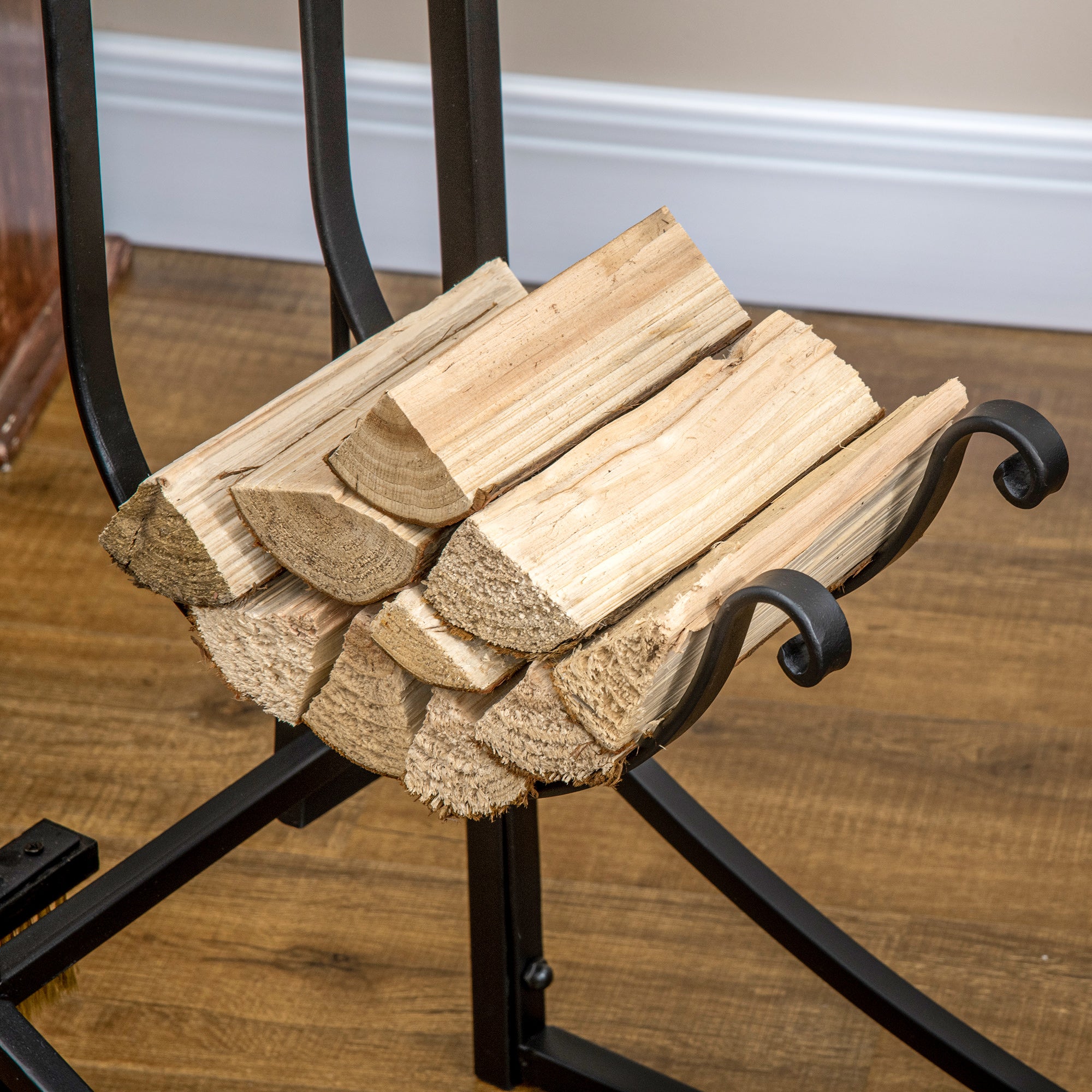 2-Tier Firewood Log Rack with 4 Tools 33