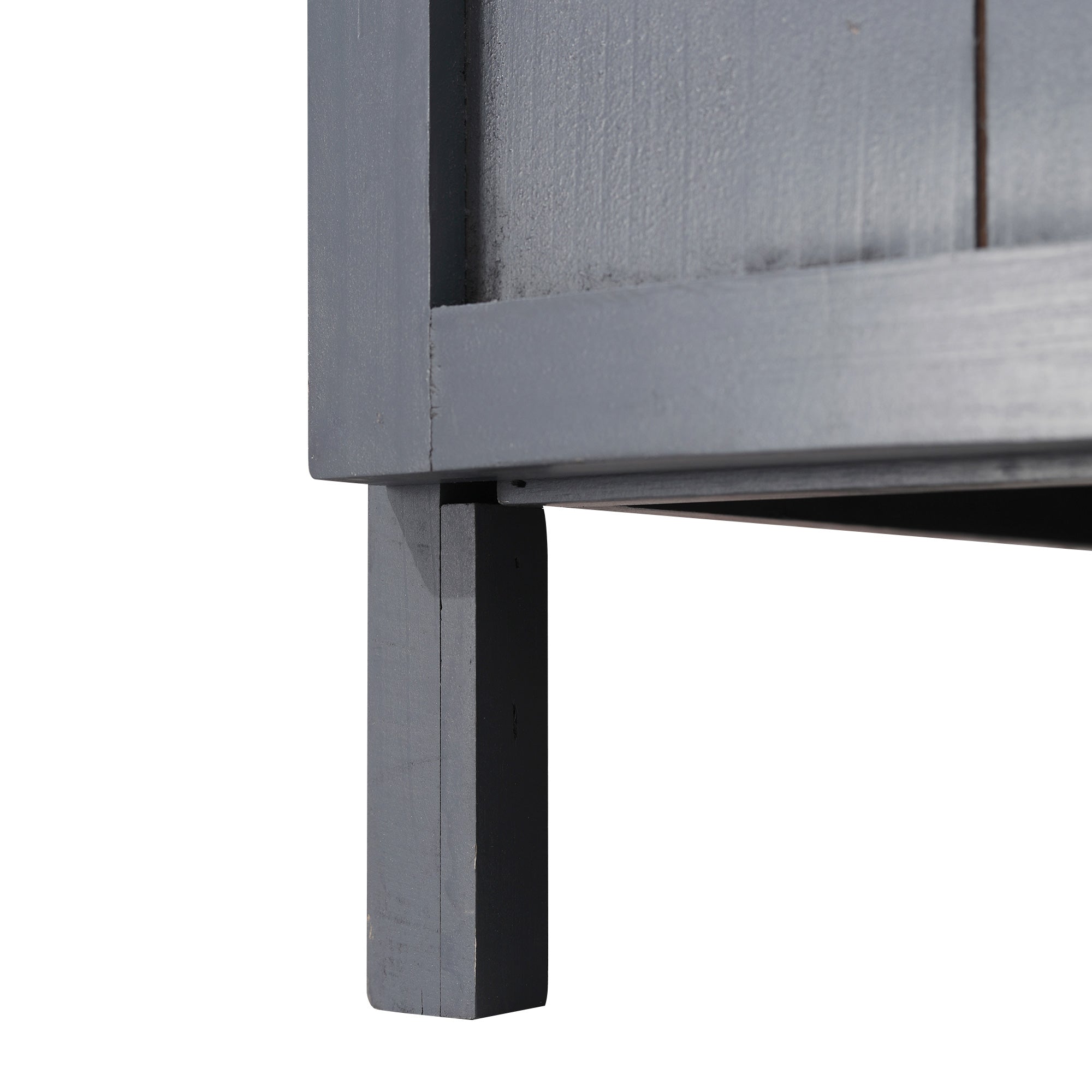 Garden Storage Cabinet, Outdoor Potting Bench Table with Galvanized Top and Shelf, Tool Shed with Double Doors, Grey Sheds at Gallery Canada