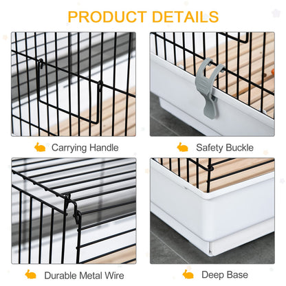 Small Animal Cage, Bunny Cage, Pet Pen with Sliding-out Trays, Bottom Wood Board, Doors, for Guinea Pigs, 24" x 15" x 16" Houses & Habitats   at Gallery Canada