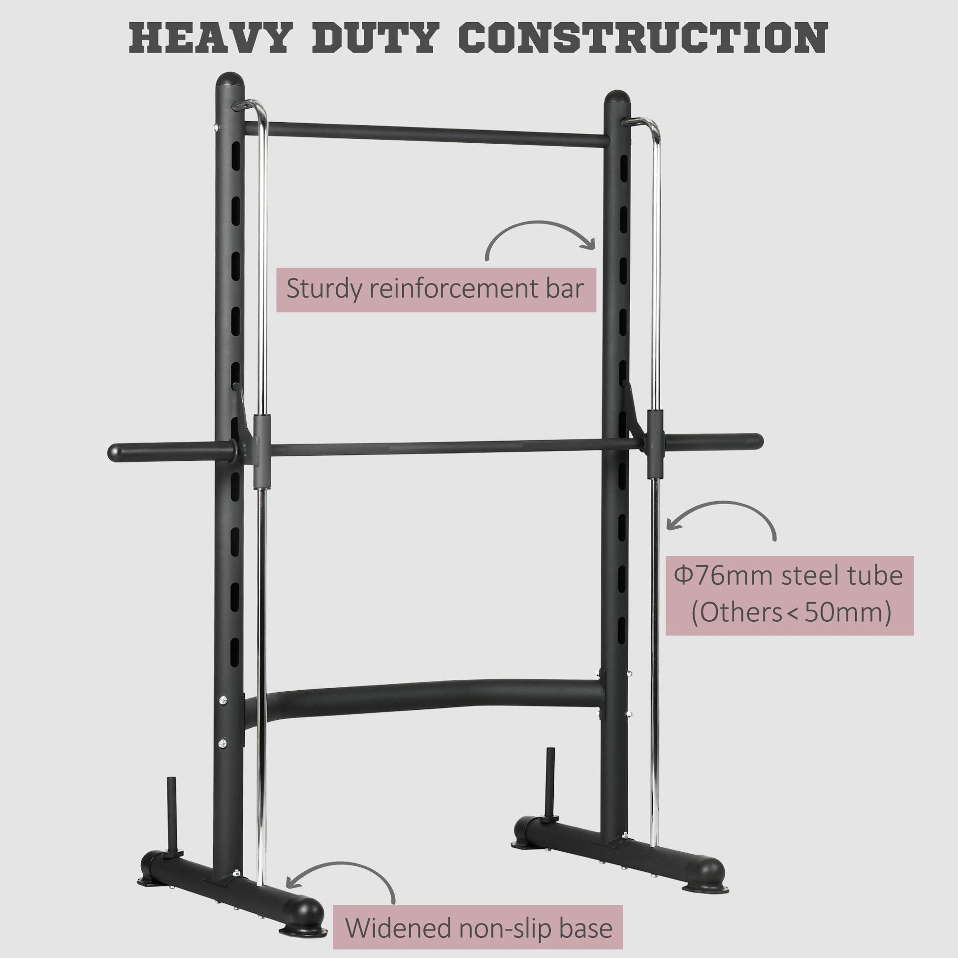 Adjustable Squat Rack with Pull Up Bar and Barbell Bar, Multi-Function Weight Lifting Half Rack for Home Gym Strength Training Power Towers   at Gallery Canada