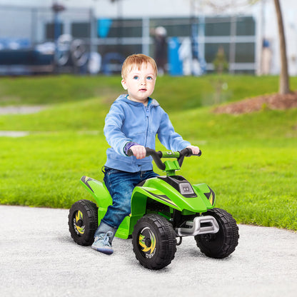 Kids Ride on ATV, 6V Battery Powered Quad Car with Forward, Reverse Switch, for Boys Girls 18-36 Months, Green Electric Toy Cars Green  at Gallery Canada