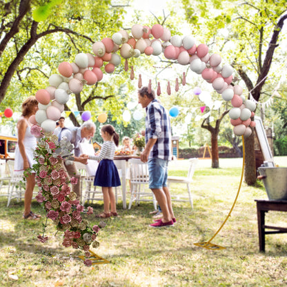 9.1FT Gold Backdrop Stand, Round Metal Wedding Arch for Birthday Party, Bridal Shower, Graduation, Ceremony Garden Arches   at Gallery Canada