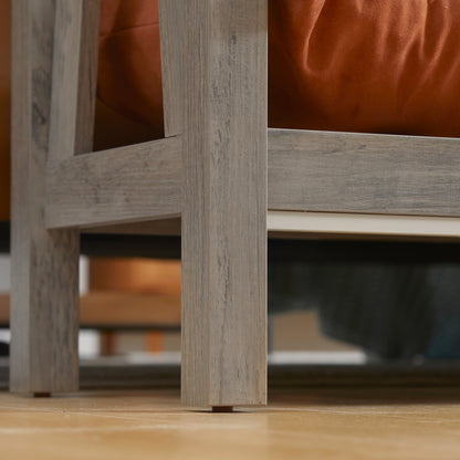 Farmhouse Entryway Table, Rustic Console Table with Storage Shelf for Living Room and Hallway, Distressed Grey Console Tables   at Gallery Canada