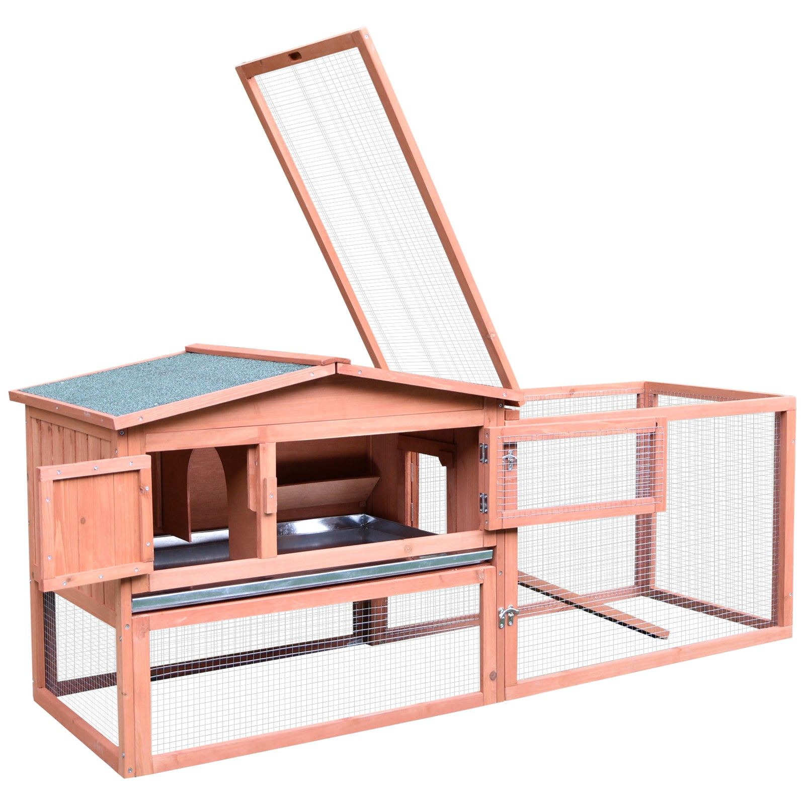 Wooden Rabbit Hutch Cage Bunny House Chicken Coop Habitats with Run Rabbit Hutch   at Gallery Canada