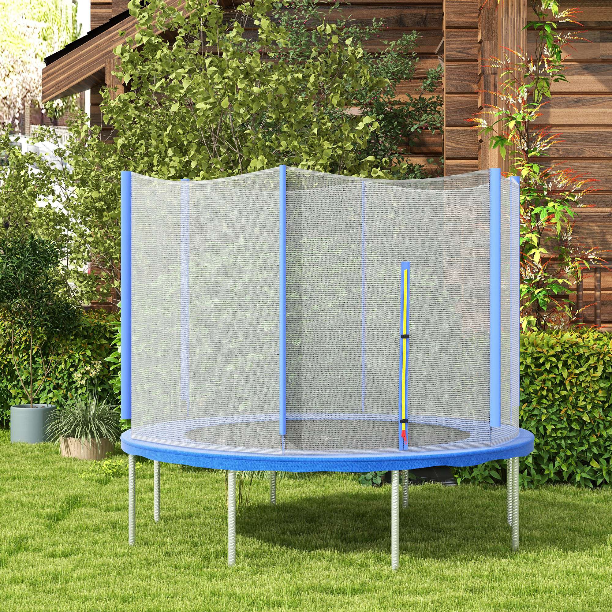 Trampoline Net Enclosure, Trampoline Netting Replacement with Zippered Entrance for 8ft Round Trampoline Trampolines at Gallery Canada