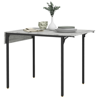 Drop Leaf Folding Dining Table for Small Space, Extendable Kitchen Table for 2 to 4 People, Grey Dining Tables   at Gallery Canada