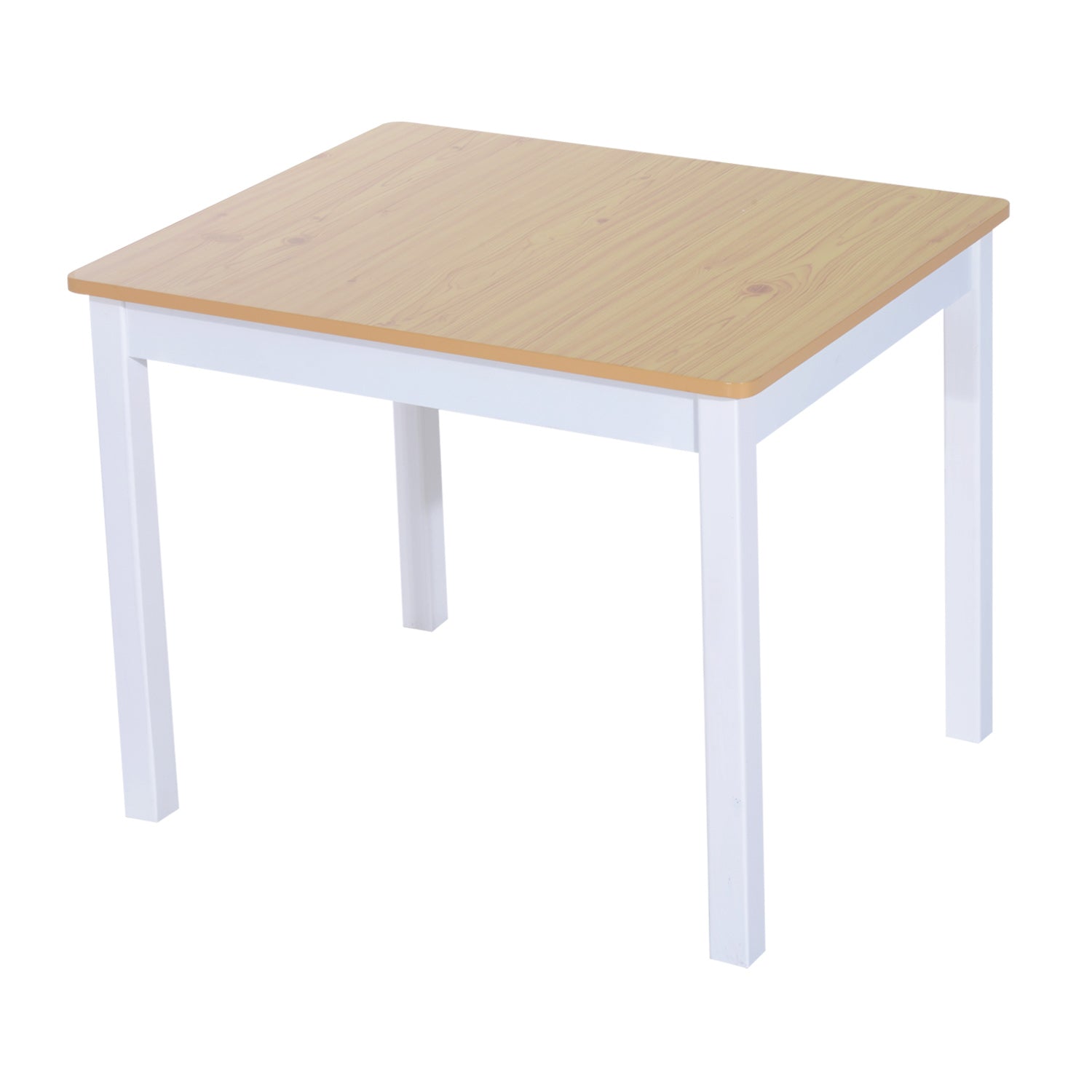 4-Piece Set Kids Wood Table Chair Bench with Storage Function Easy to Clean Gift for Girls Boys Toddlers Age 3 Years up Natural and White Kids Table Sets   at Gallery Canada