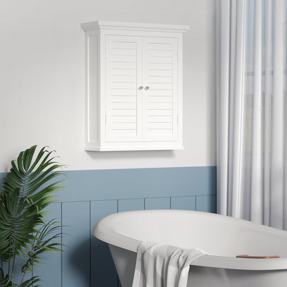 Bathroom Wall Cabinet, Medicine Cabinet, Over Toilet Storage Cabinet with Adjustable Shelf for Living Room and Entryway, White Wall Mounted Cabinets   at Gallery Canada