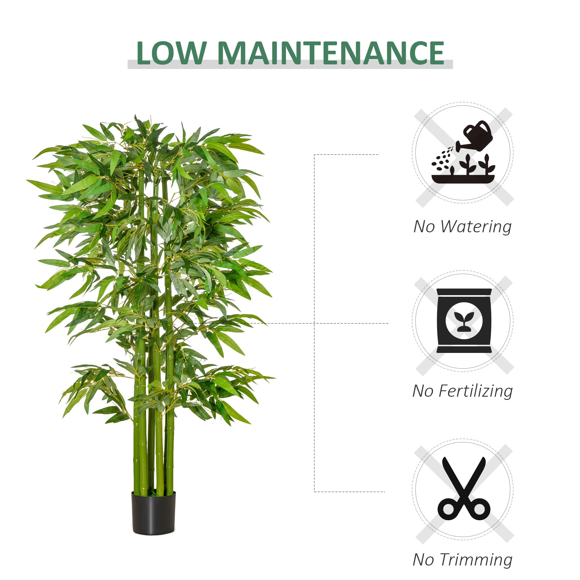 5.3ft Artificial Tree, Indoor Fake Bamboo with Pot, for Home, Office, and Living Room Decor Artificial Trees   at Gallery Canada