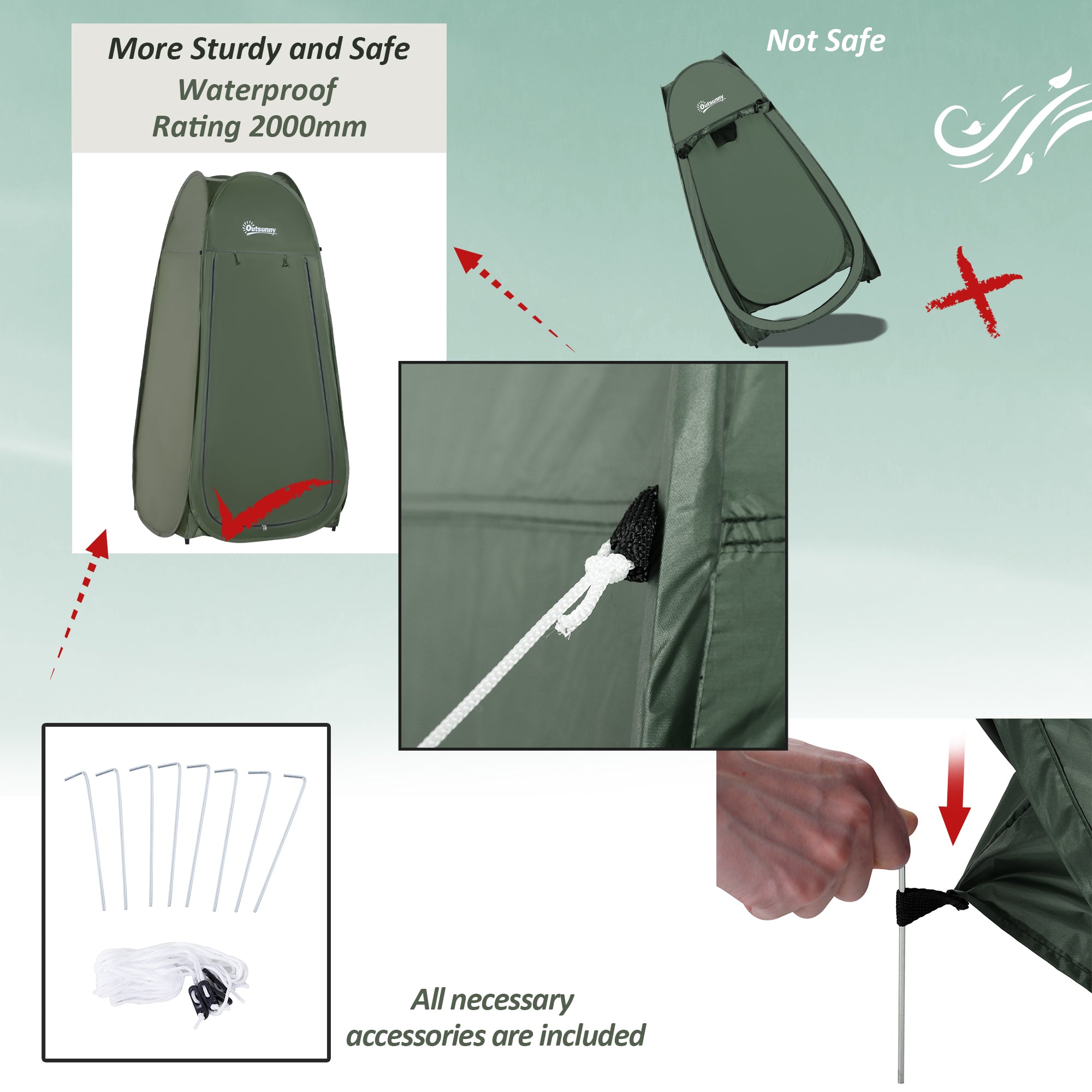 Outdoor Portable Multi-use Pop Up Shower Tent Camping Beach Toilet Privacy Changing Room Camping Tents at Gallery Canada
