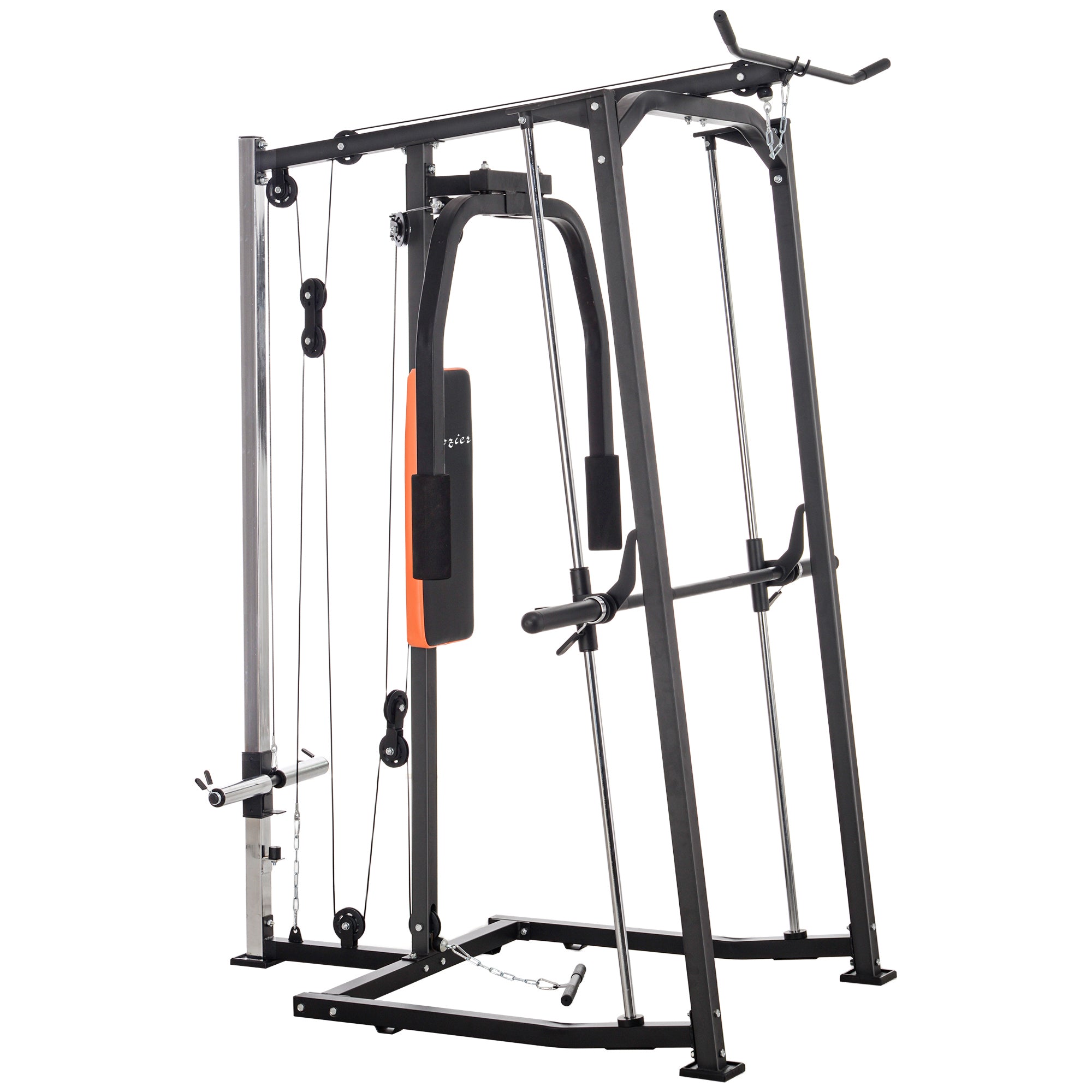 3 In 1 Smith Machine with Dual Cable Pulley System, Chest Press Station, 17-Level Squat Rack and Barbell Bar Power Towers   at Gallery Canada