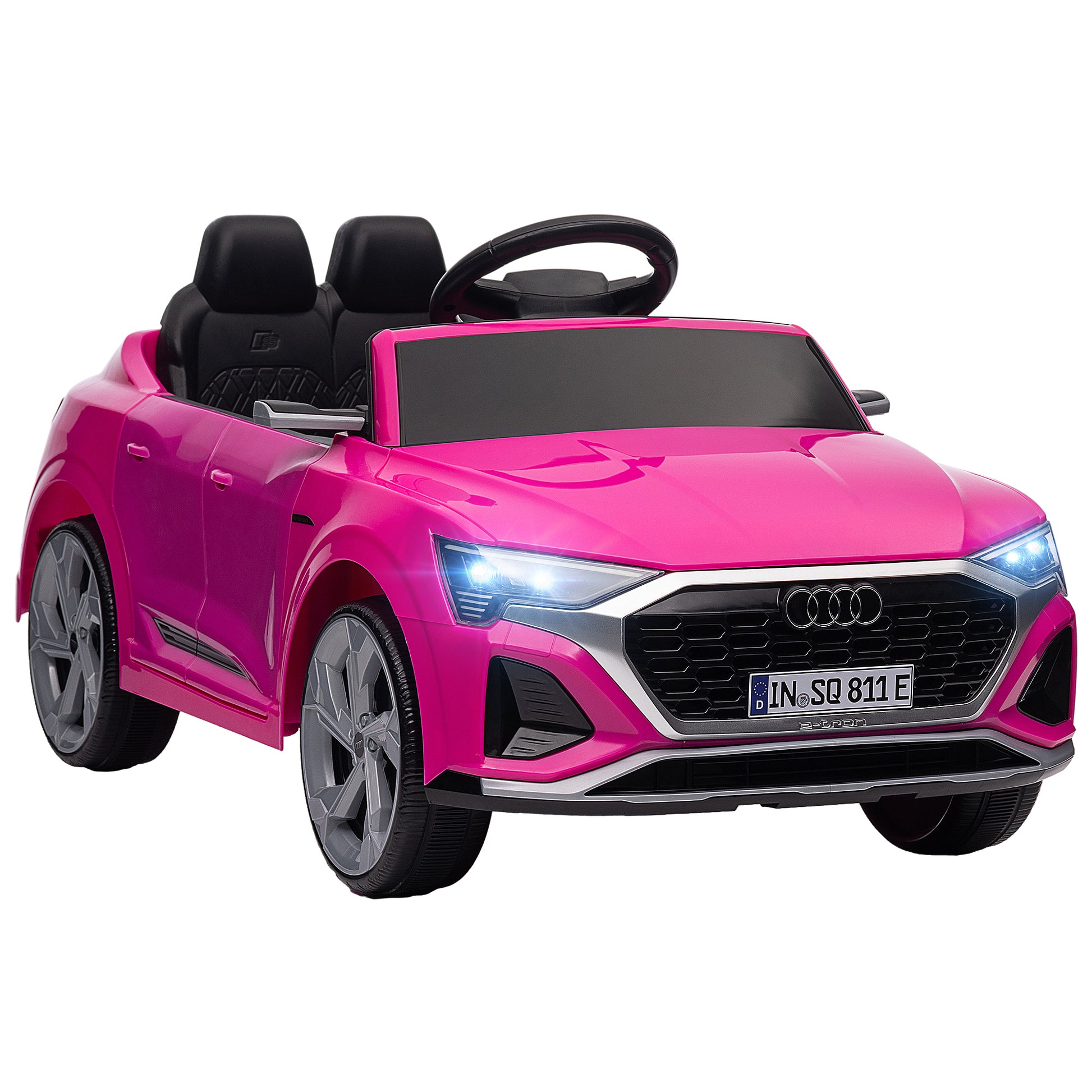 12V Battery Powered Kids Electric Car, Audi Q8 etron Sportback Licensed Ride on Car w/ Remote Control, Pink Electric Toy Cars   at Gallery Canada